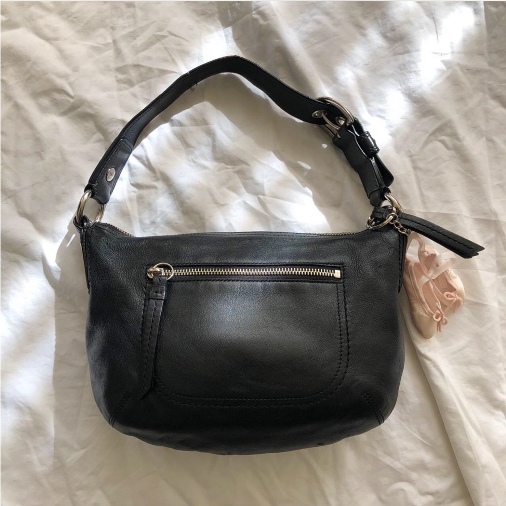 Coach Black Leather Shoulder Bag